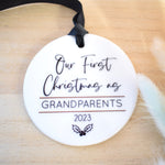 Our First Christmas As Grandparents 2024 Hanging Tree Ornament