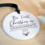 Our First Christmas As Grandparents 2024 Hanging Tree Ornament