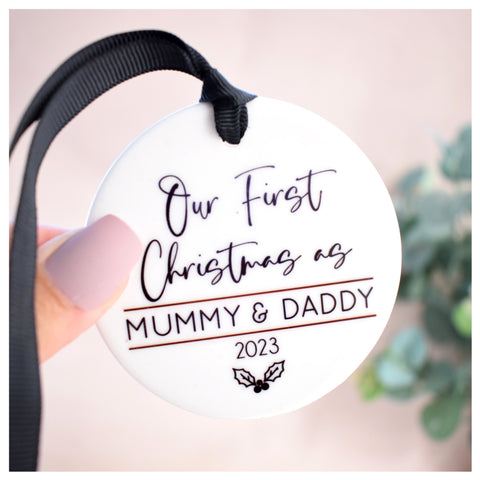 Our First Christmas As Mummy & Daddy 2023 Hanging Tree Ornament