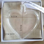 Personalised Feather Heart Bauble Gift Boxed
