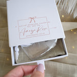 Any Name / Date White Feather Memorial Heart Bauble Gift Boxed