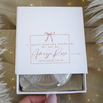 Feather In Memory Bauble Personalised. Gift Boxed
