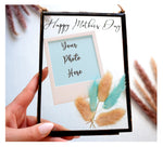 Happy Mothers Day Blue Bunny Tail Photograph Floating Frame