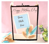 Happy Mothers Day Blue Bunny Tail Photograph Floating Frame