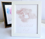 Framed Watercolour Baby Scan Frame