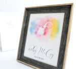 Framed Rainbow Watercolour Scan Print