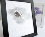 Framed Watercolour Baby Scan Frame