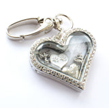 In Memory of Pet Cat / Dog Paw Locket Keyring