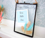 Happy Mothers Day Blue Bunny Tail Photograph Floating Frame