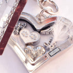 In Memory of Pet Cat / Dog Paw Locket Keyring