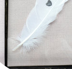 Heart Print Real Feather Floating Frame