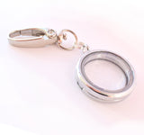 In Memory of Pet Round Locket Keyring. Cat Dog Rabbit Loss