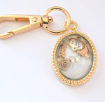 In Memory of Dad Gold Oval Locket Keyring