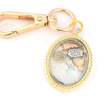 Memorial Floating Charms Locket Keyring. Angels Never Leave.