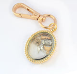 Memorial Floating Charms Locket Keyring. Angels Never Leave.