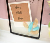 I Love You Bunny Tail Dried Flower Photograph Floating Frame