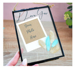 I Love You Bunny Tail Dried Flower Photograph Floating Frame