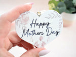 Happy Mothers Day Wooden Hanging Heart Decoration