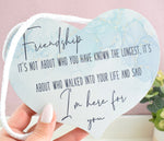 Friendship Heart Plaque. I'm Here For You Hanging Sign