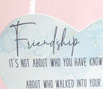 Friendship Heart Plaque. I'm Here For You Hanging Sign