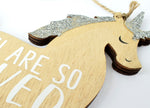 You Are So Loved Hanging Unicorn Plaque