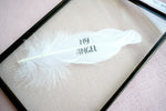 My Angel Memorial Real Feather Floating Frame