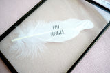 My Angel Memorial Real Feather Floating Frame