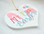 My First Easter Heart Decoration. Hanging Heart Ornament