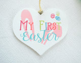 My First Easter Heart Decoration. Hanging Heart Ornament