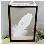 Baby Feet Real Feather Floating Frame