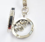 Round Diamonte Locket Keyring In Memory of Mum