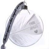 In Memory Feather Name Bauble. Baby, Pet