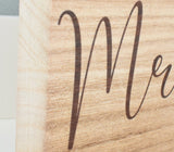 Mr & Mrs Est 2023 Wood Shelf Sign