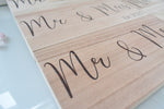 Mr & Mrs Est 2023 Wood Shelf Sign