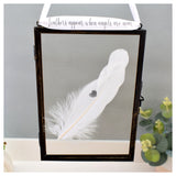 Heart Print Real Feather Floating Frame