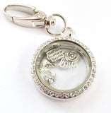 In Memory Floating Locket Keyring. Half My Heart Is In Heaven