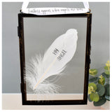 My Angel Memorial Real Feather Floating Frame