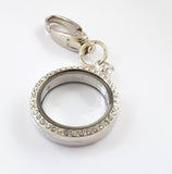 In Memory Floating Locket Keyring. Half My Heart Is In Heaven