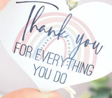 Thank You For Everything Wooden Hanging Heart Decoration