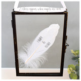 Mum & Dad Memorial Real Feather Floating Frame