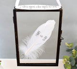 Mum & Dad Memorial Real Feather Floating Frame