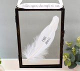 Our Angel Memorial Real Feather Floating Frame