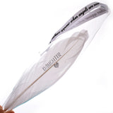 Personalised White Feather Teardrop Keepsake