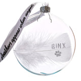 Feather In Memory Bauble Personalised