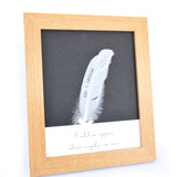 Custom Feather Wording Condolence Frame