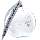 Personalised Feather Round Memorial Bauble