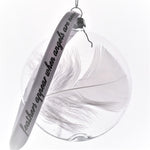 Feather In Memory Bauble Personalised