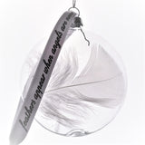 In Memory Feather Name Bauble. Baby, Pet