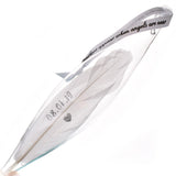 Personalised White Feather Teardrop Keepsake