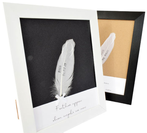 Feathers Appear when Angels are near Personalised Frame